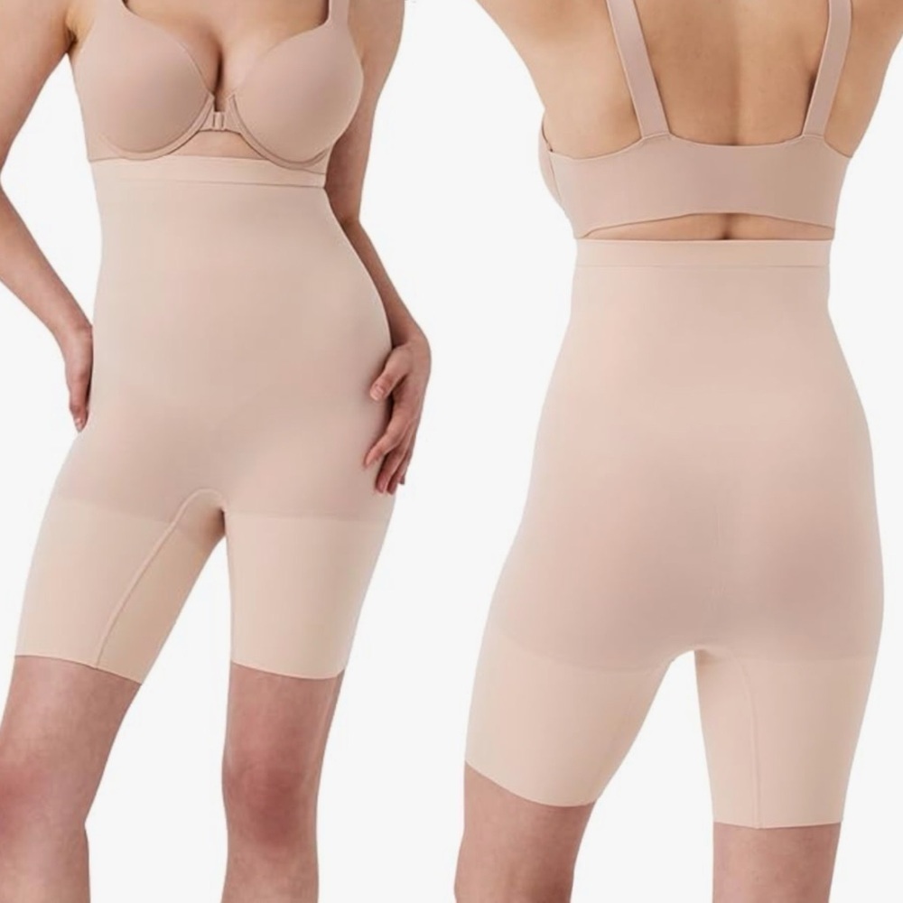 SPANX Seamless Higher Power Short Shapewear High-Waisted nude tan size 3X